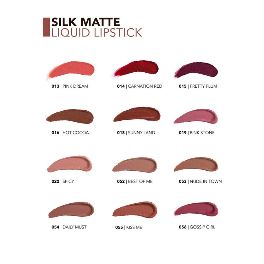 Flormar Silk Matte Liquid Lipstick - Shade 010 Tender Terra