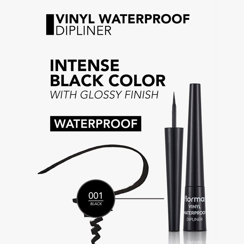 Flormar Vinyl Waterproof Dipliner - 001 Black