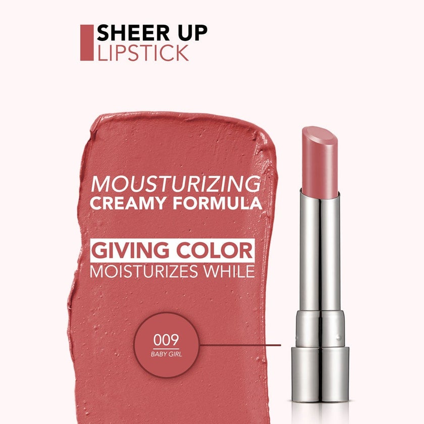Flormar New Sheer Up Lipstick - Shade 009 Baby Girl