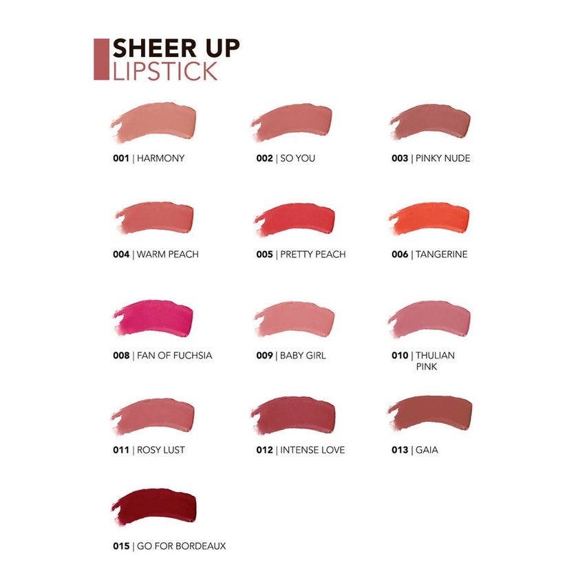 Flormar New Sheer Up Lipstick - Thulian Pink/010