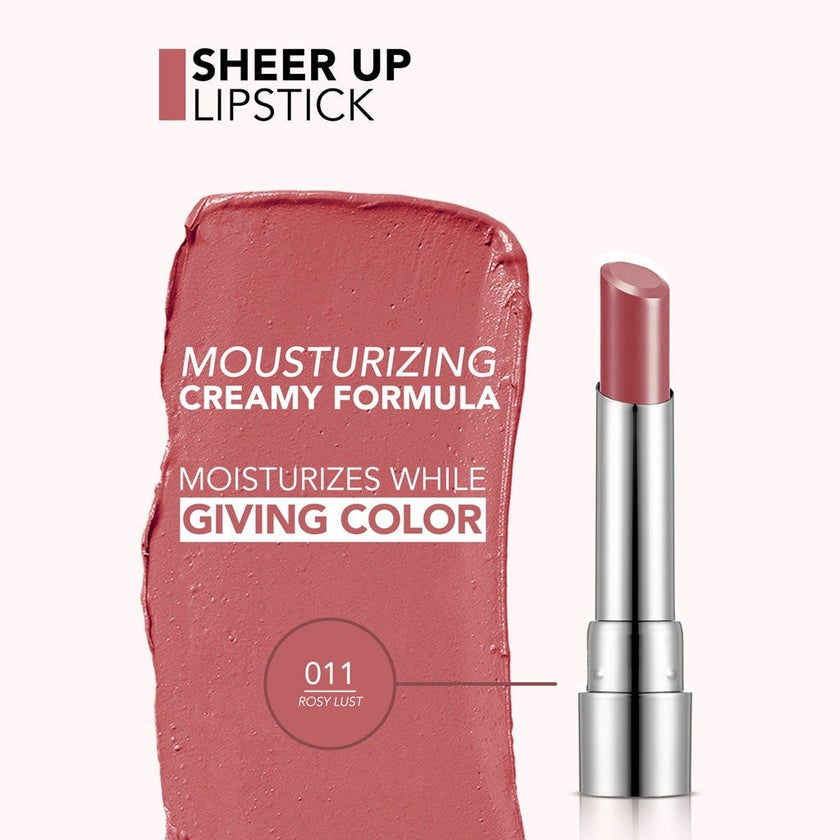 Flormar New Sheer Up Lipstick - Rosy Lust/011