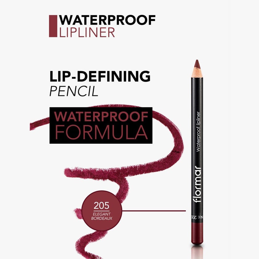 Flormar Lipliner Pencil - Shade 205 Elegant Bordeaux