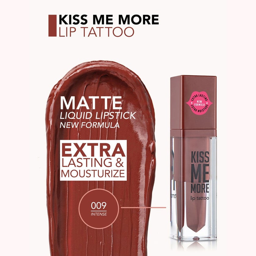 Flormar Matte Liquid Lipstick - Kiss Me More Lip Tattoo 009 Intense
