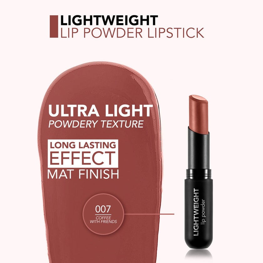 Flormar Lightweight Matte Lip Powder Lipstick - Coffee With Friends/007