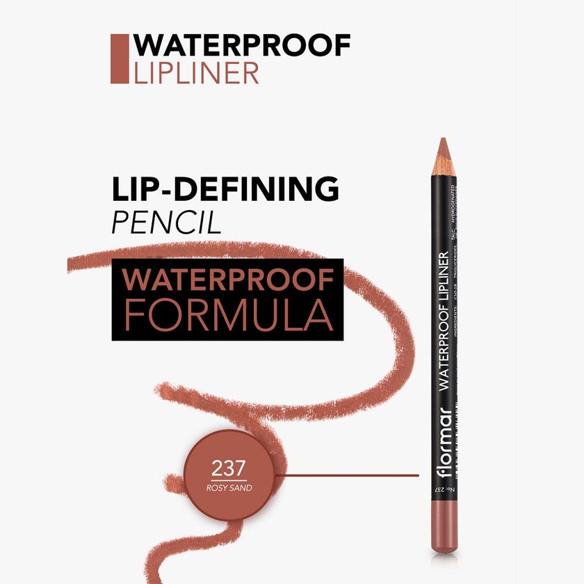Flormar Waterproof Lipliner Pencil - Rosy Sand/237