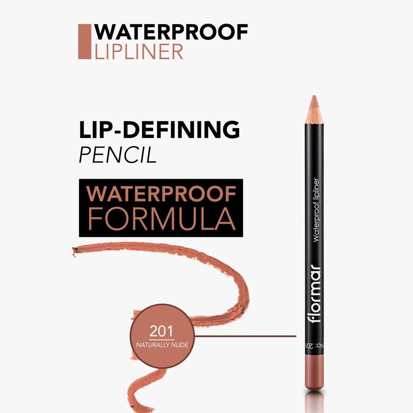 Flormar Lipliner Pencil - Shade 201 Naturally Nude