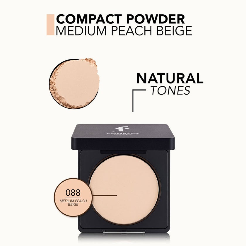 Flormar Compact Powder - Shade 088 Medium Peach Beige