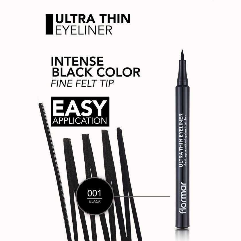 Flormar Ultra Thin Eyeliner - Black/001