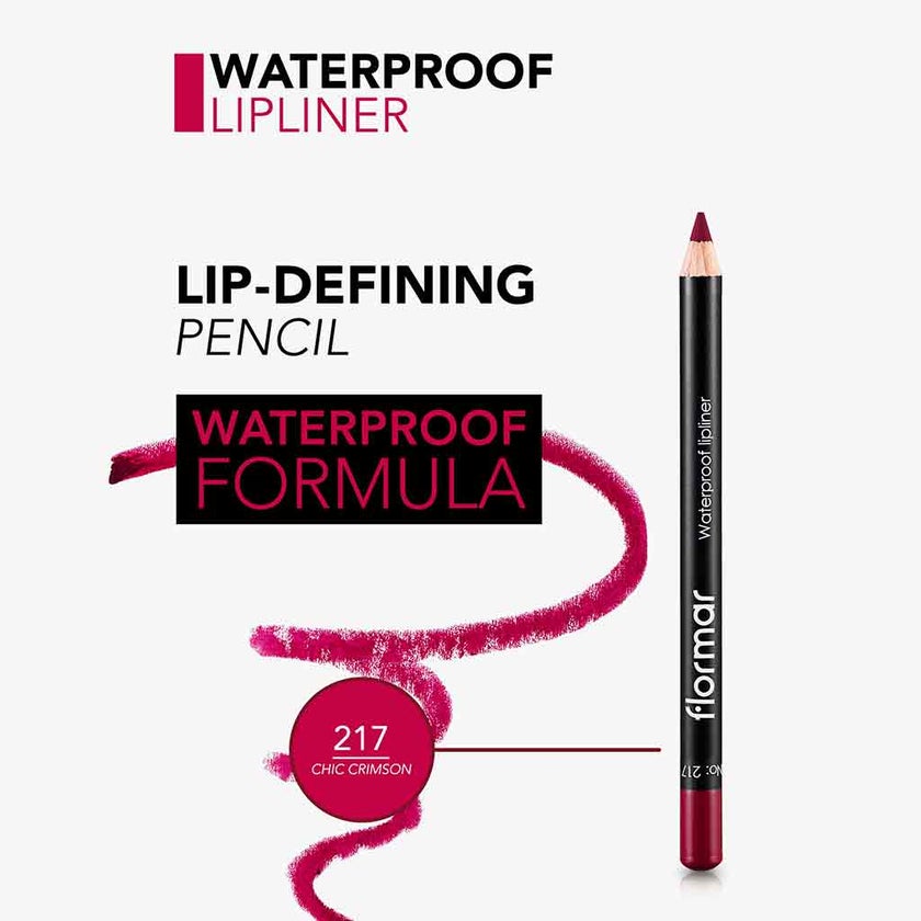 Flormar Lipliner Pencil - Shade 217 Chic Crimson