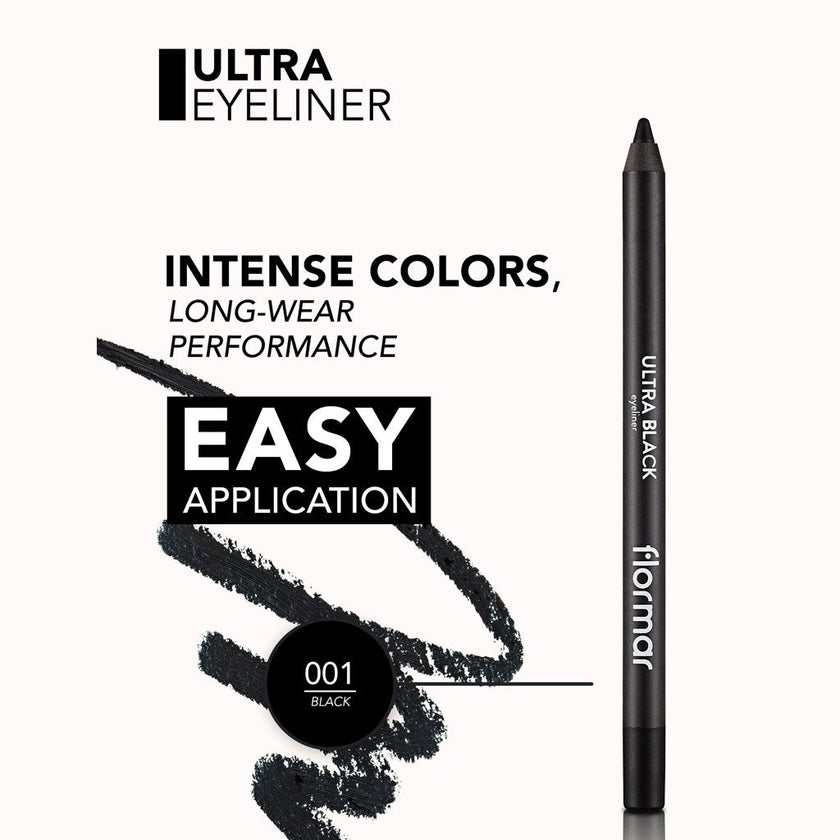 Flormar Ultra Eyeliner - 001 Black