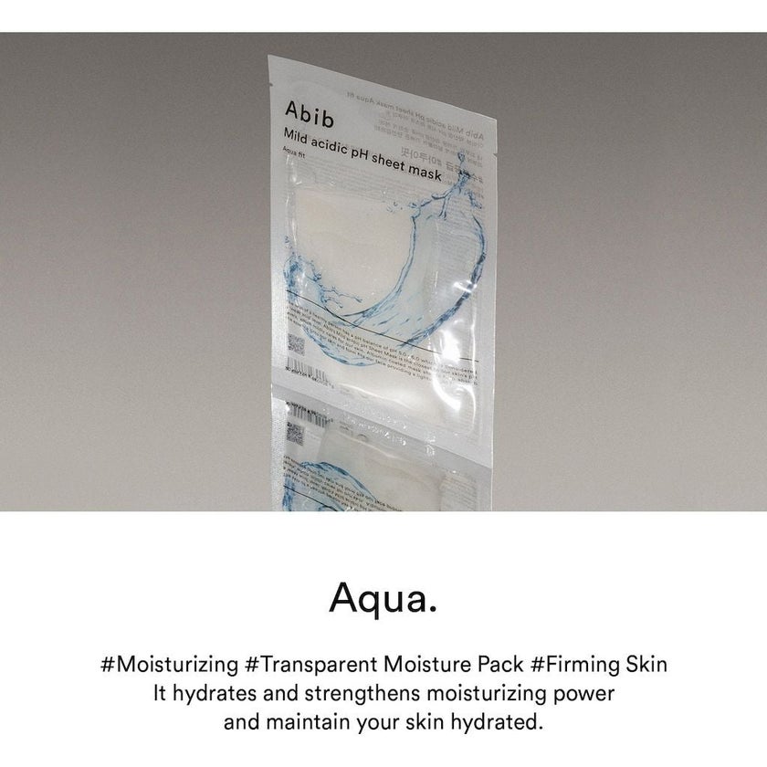 Abib Mild Acidic pH Face Sheet Mask 30ml - Aqua Fit, Pack of 10's