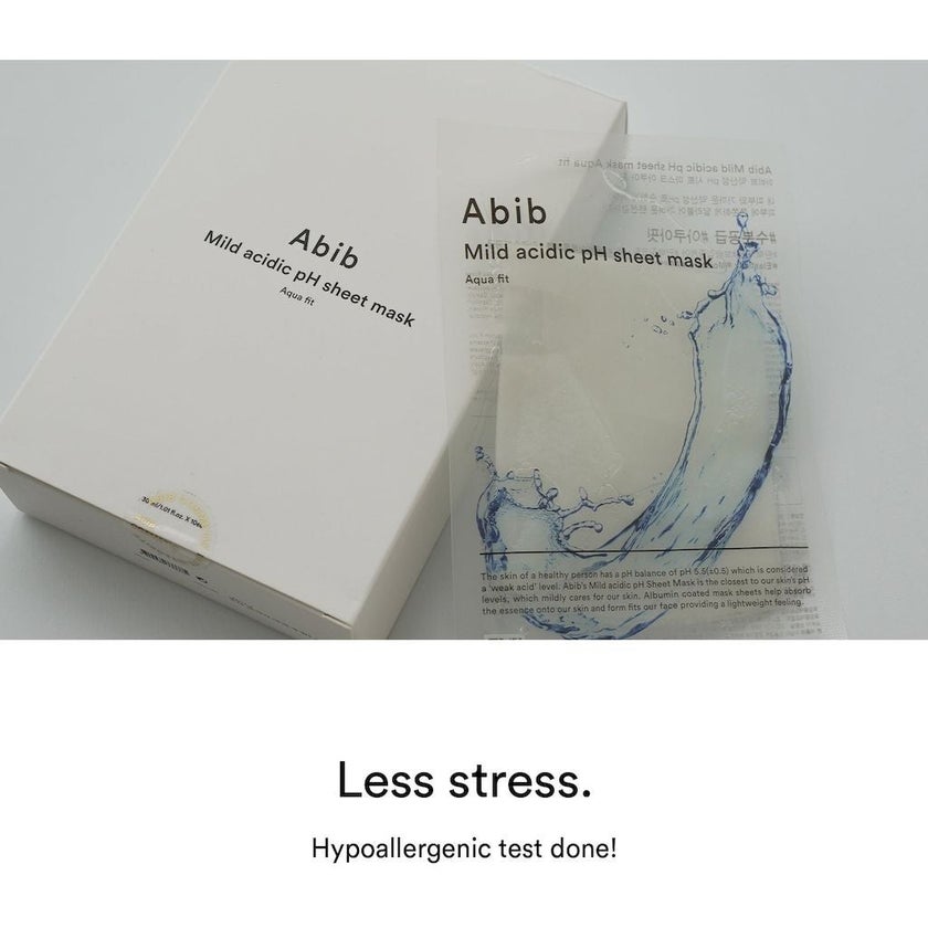 Abib Mild Acidic pH Face Sheet Mask 30ml - Aqua Fit, Pack of 10's