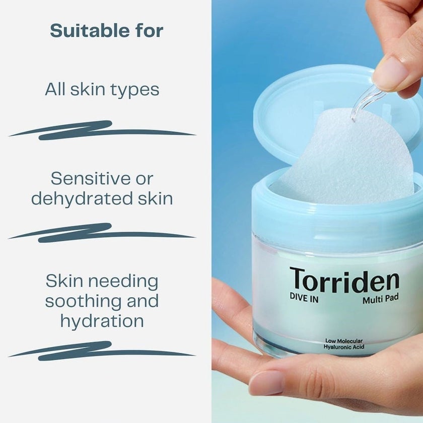 Torriden Dive In Hyaluronic Acid Multi Pads, Pack of 80's