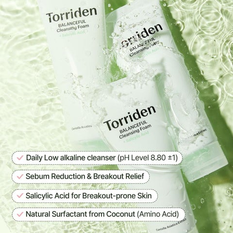 Torriden Balanceful Cica + Salicylic Acid Pore Cleansing Foam 150ml
