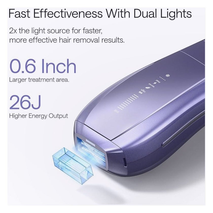 Ulike Air 10 IPL Laser Hair Removal Device With Leather Case - Silver 