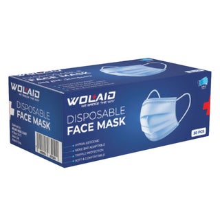 Wolaid Disposable Face Mask, Pack of 50’s