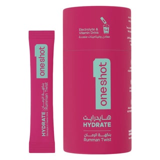Oneshot Hydrate Rumman Twist Electrolyte & Vitamin Drink Sticks, Pack of 14's