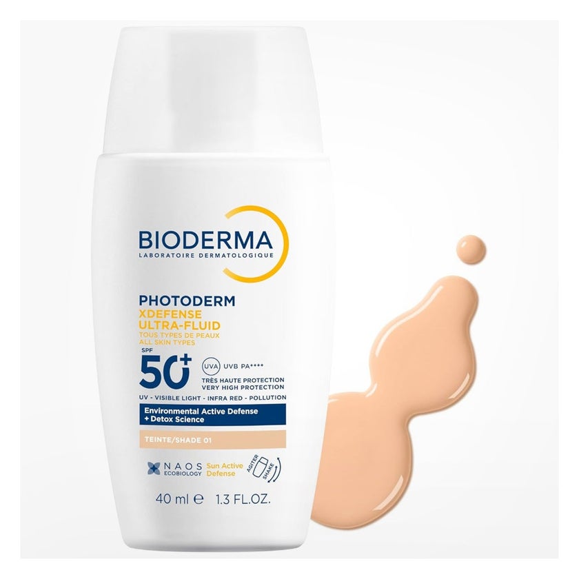 Bioderma Photoderm Xdefense Ultra Fluid SPF50+ Sunscreen 40ml - Shade 01 Very Light Tinted