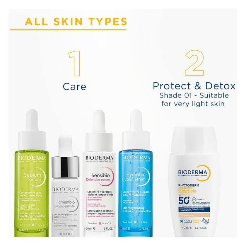 Bioderma Photoderm Xdefense Ultra Fluid SPF50+ Sunscreen 40ml - Shade 01 Very Light Tinted