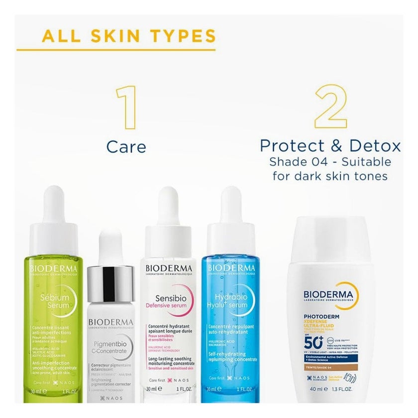 Bioderma Photoderm Xdefense Ultra Fluid SPF50+ Sunscreen 40ml - Shade 04 Brown Tinted