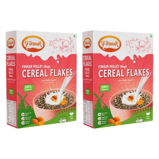 Farmik Finger Millet Cereal Flakes Plain 300g, Pack of 2's