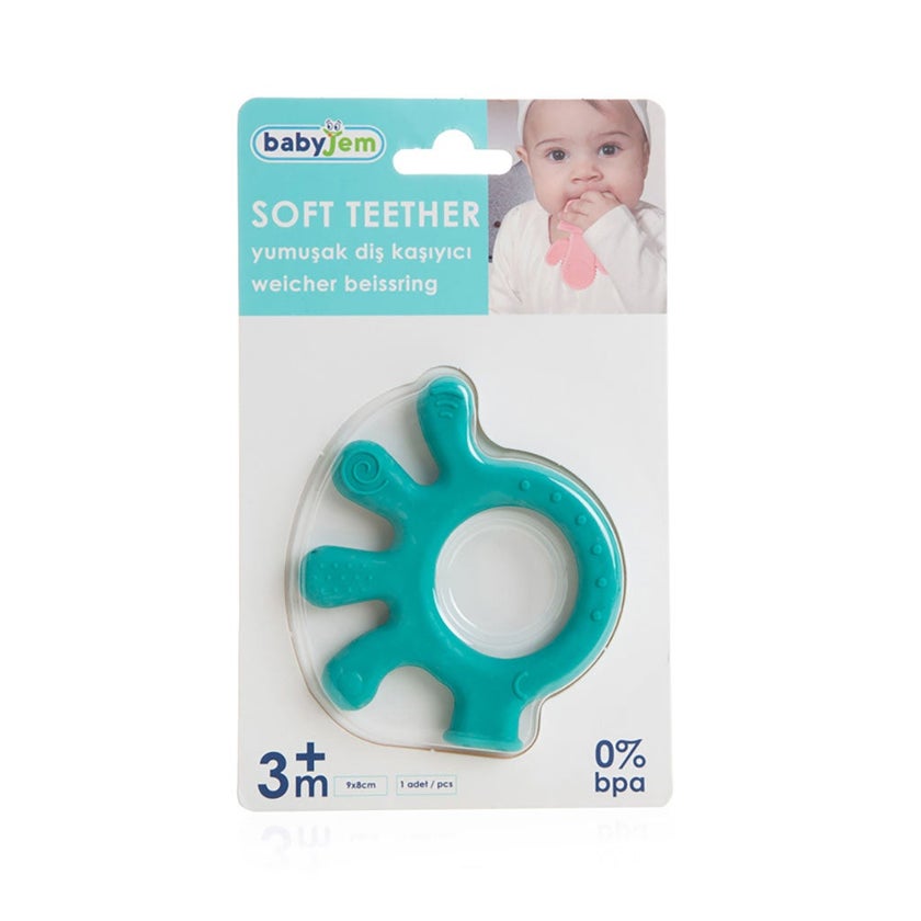 Babyjem Baby Teethering Octopus Gloves For 3+ Month - Green 