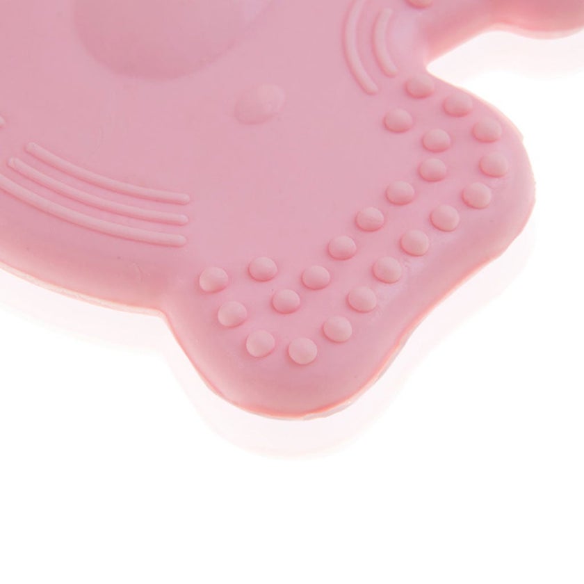 Babyjem Baby Teethering Elephant Gloves For 3+ Month - Pink