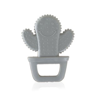 Babyjem Soft Teether Cactus Shape, For 3+ Months Baby - Grey