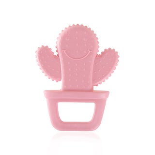 Babyjem Soft Teether Cactus Shape, For 3+ Months Baby - Pink