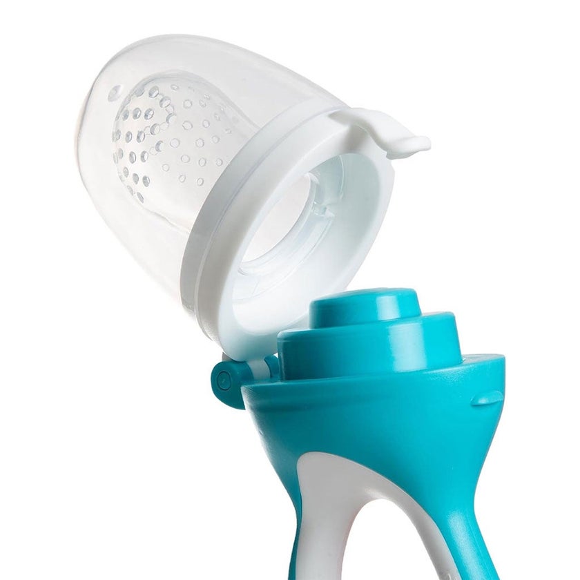 Babyjem Soft Silicone Fruit & Vegetable Feeder Pacifier For 6+ Months Baby - Blue