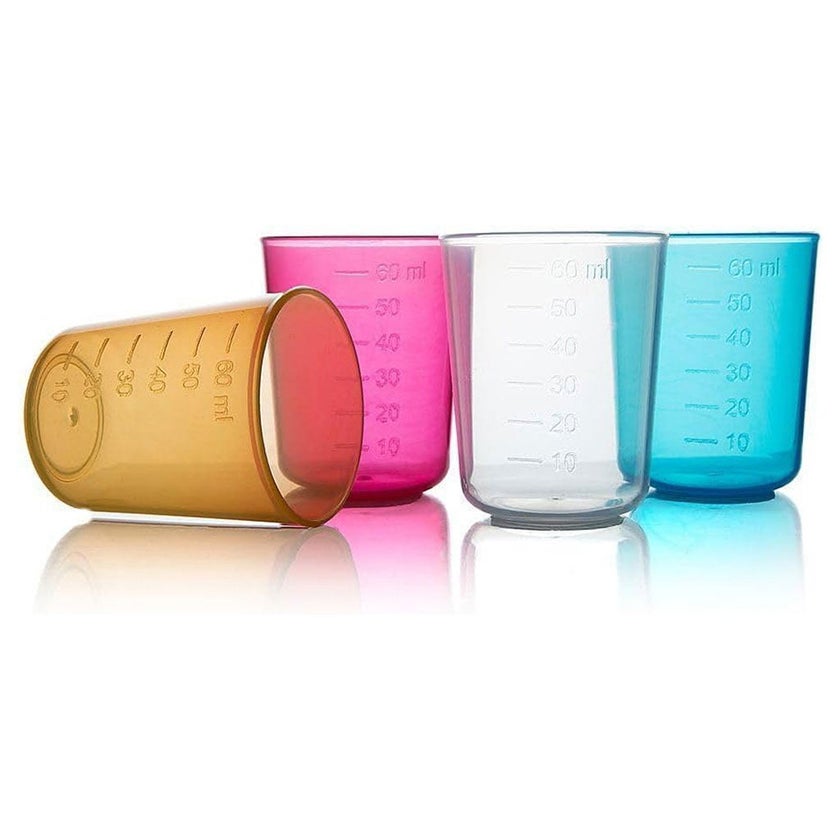 Babyjem My First Sippy Cup For 4+ Months Baby - Multicolor 60ml, Pack of 4's