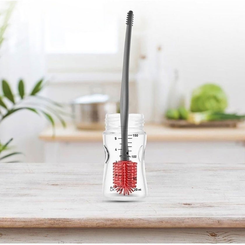 Babyjem Baby Bottle & Pacifier Cleaning Brush - Red