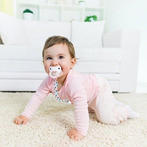 Babyjem Printed Ribbon Baby Pacifier Holder - Multicolour