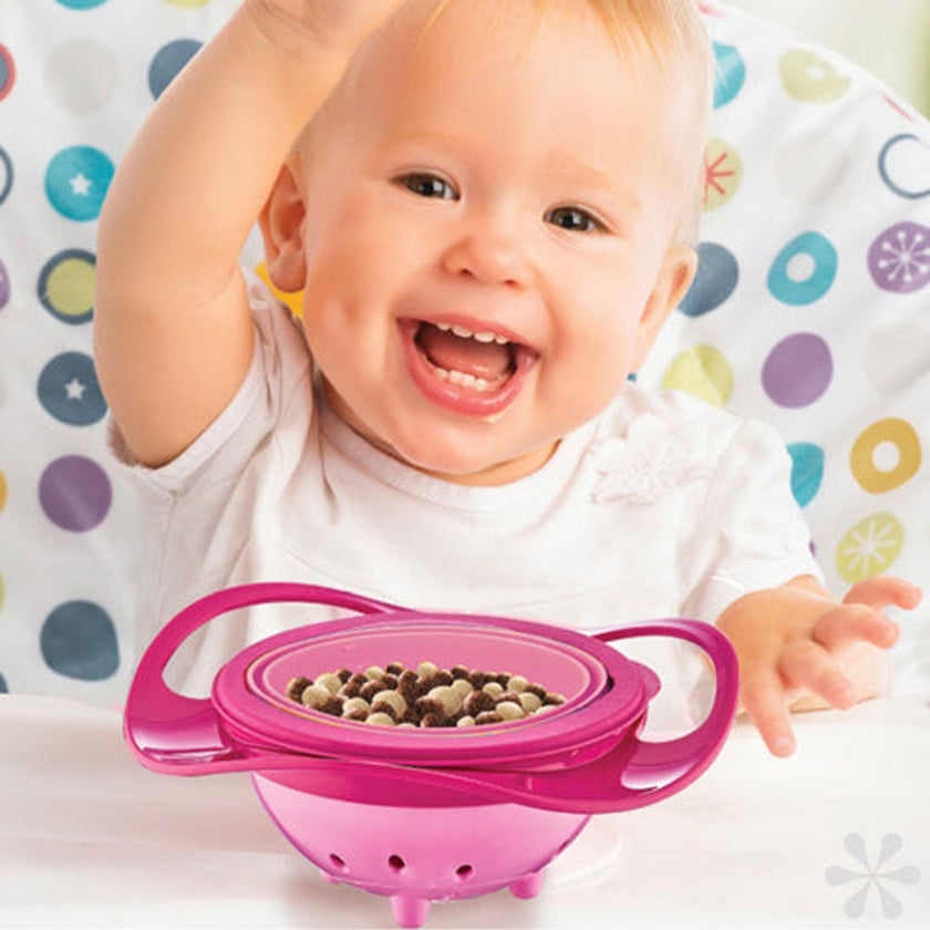 Babyjem No Spill Amazing Feeding Bowl For 6+ Months Baby - Pink