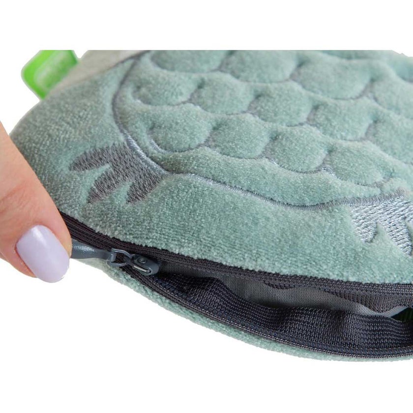 Babyjem Cherry Seeds Filled Velvet Colic Owl Shaped Baby Pillow - Green