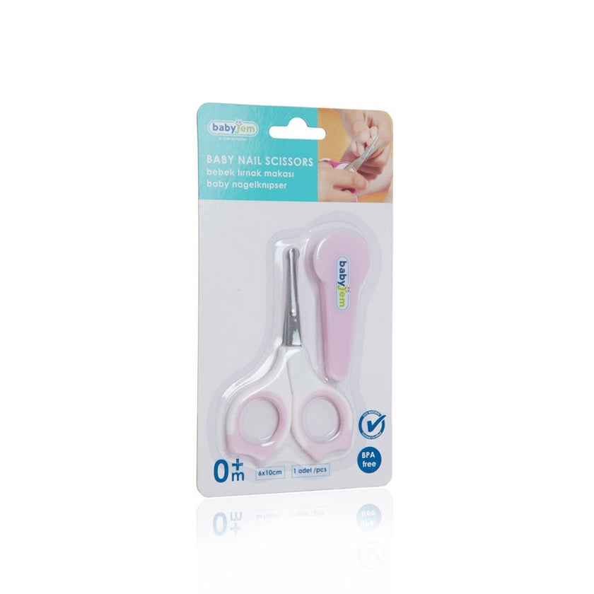 Babyjem Nail Scissors With Case - Pink