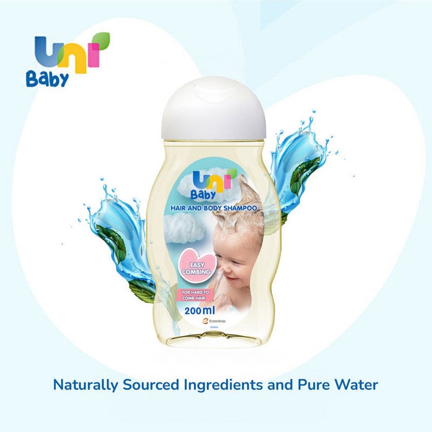 Uni Baby Easy Combing Hair & Body Shampoo 200ml