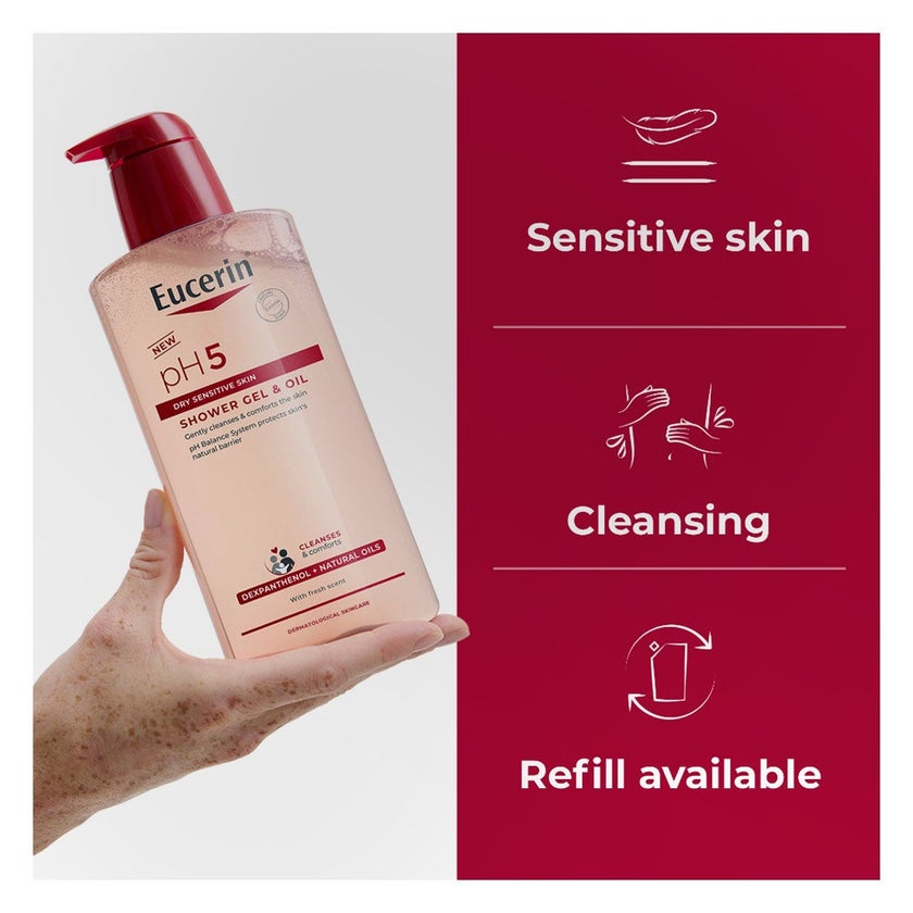 Eucerin pH5 Shower Gel & Oil For Dry Sensitive Skin 400ml
