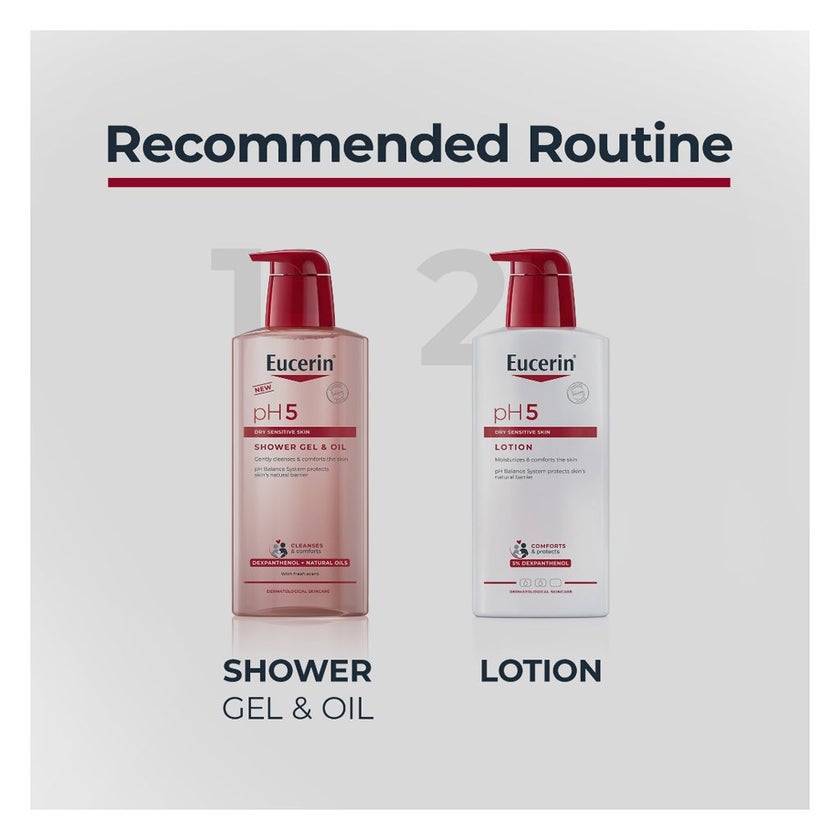Eucerin pH5 Shower Gel & Oil For Dry Sensitive Skin 400ml