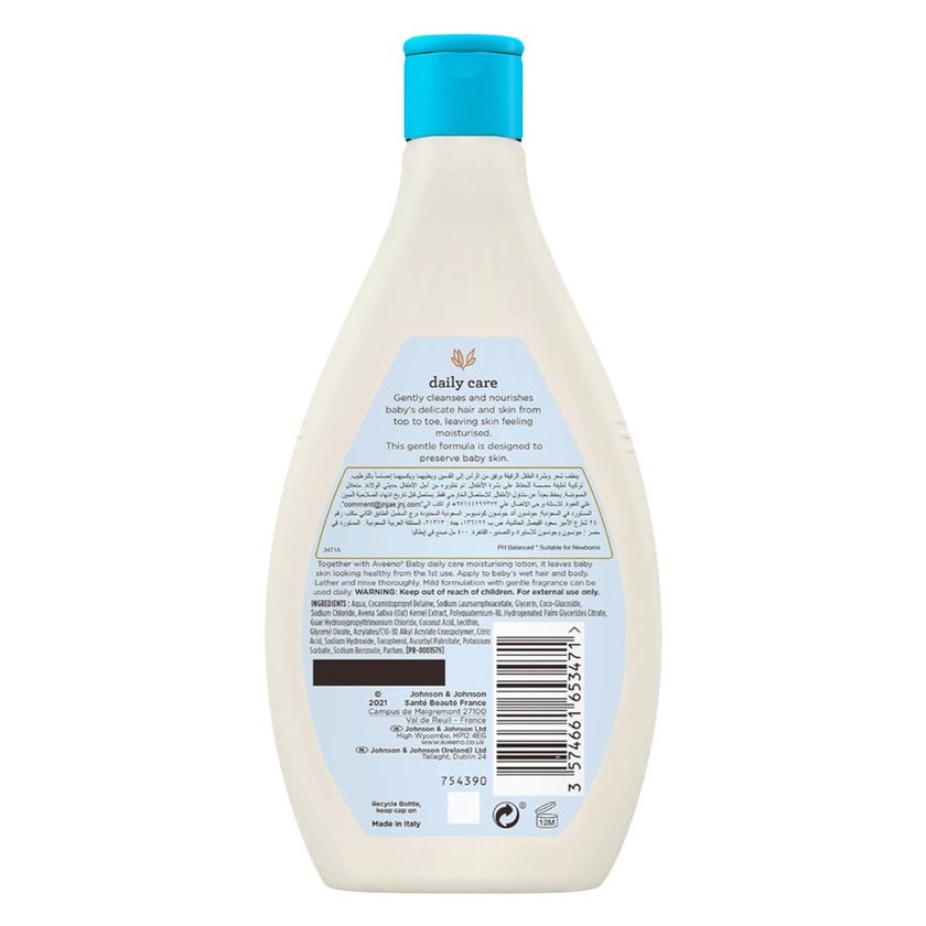 Aveeno Baby Daily Care Hair & Body Wash For Sensitive Skin 400ml