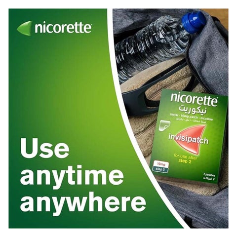 Nicorette Nicotine 10mg Invisi Patches, Pack of 7’s