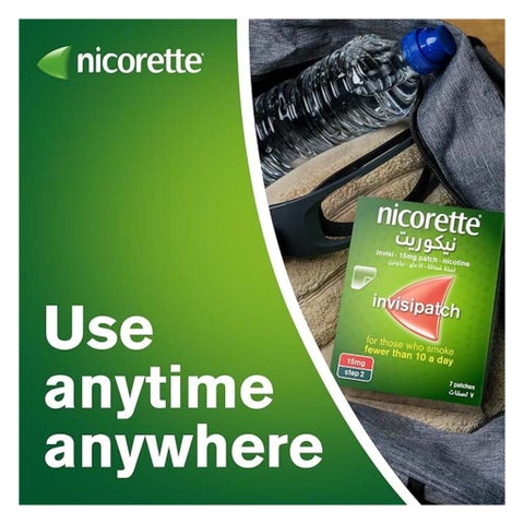 Nicorette Nicotine 15mg Invisi Patches, Pack of 7’s