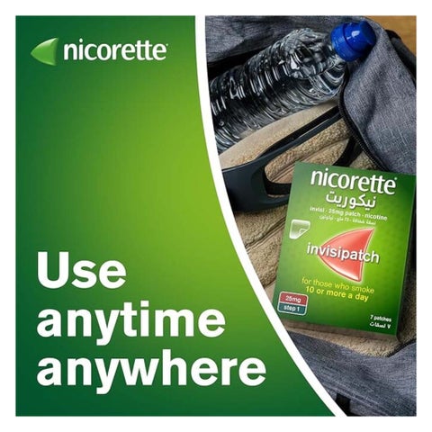 Nicorette Nicotine 25mg Invisi Patches, Pack of 7’s