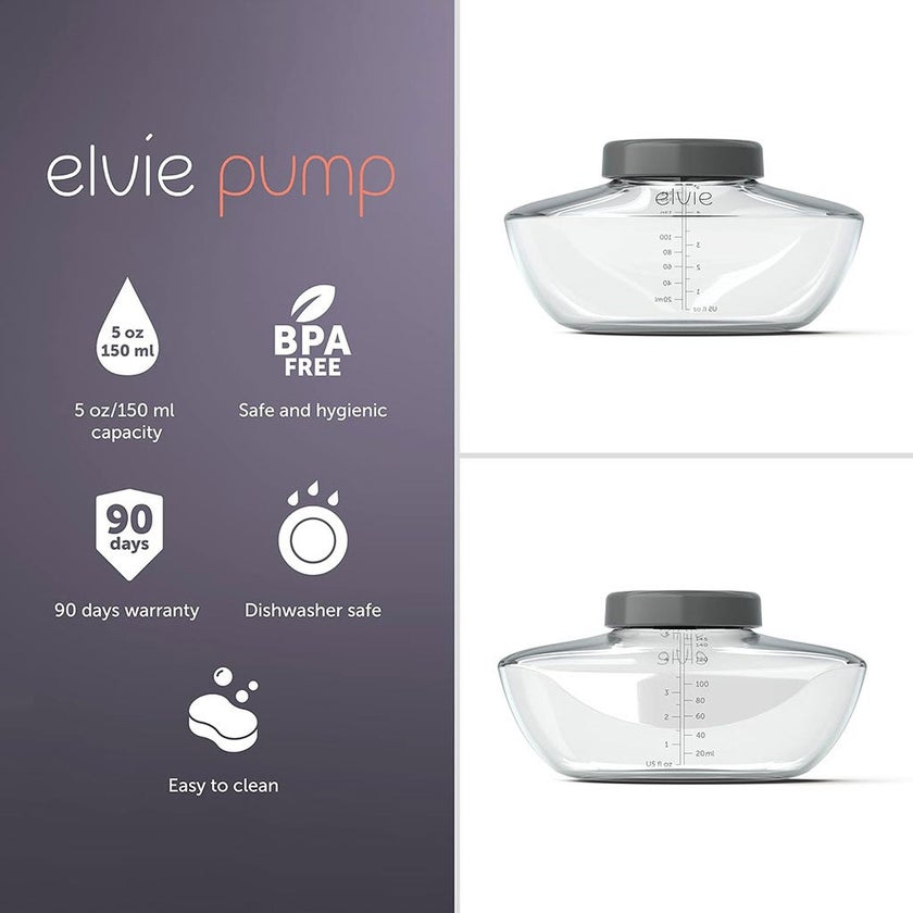 Elvie Pump Breastmilk Storage Bottles, Pack of 3's