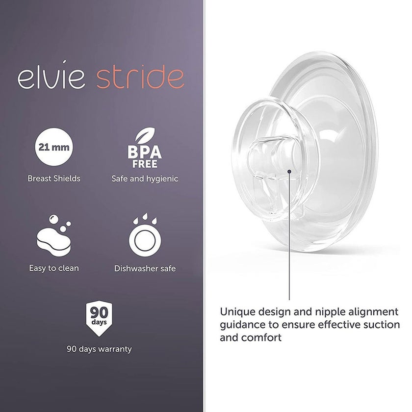 Elvie Stride Breast Shield, Size 28mm, Pack of 2's
