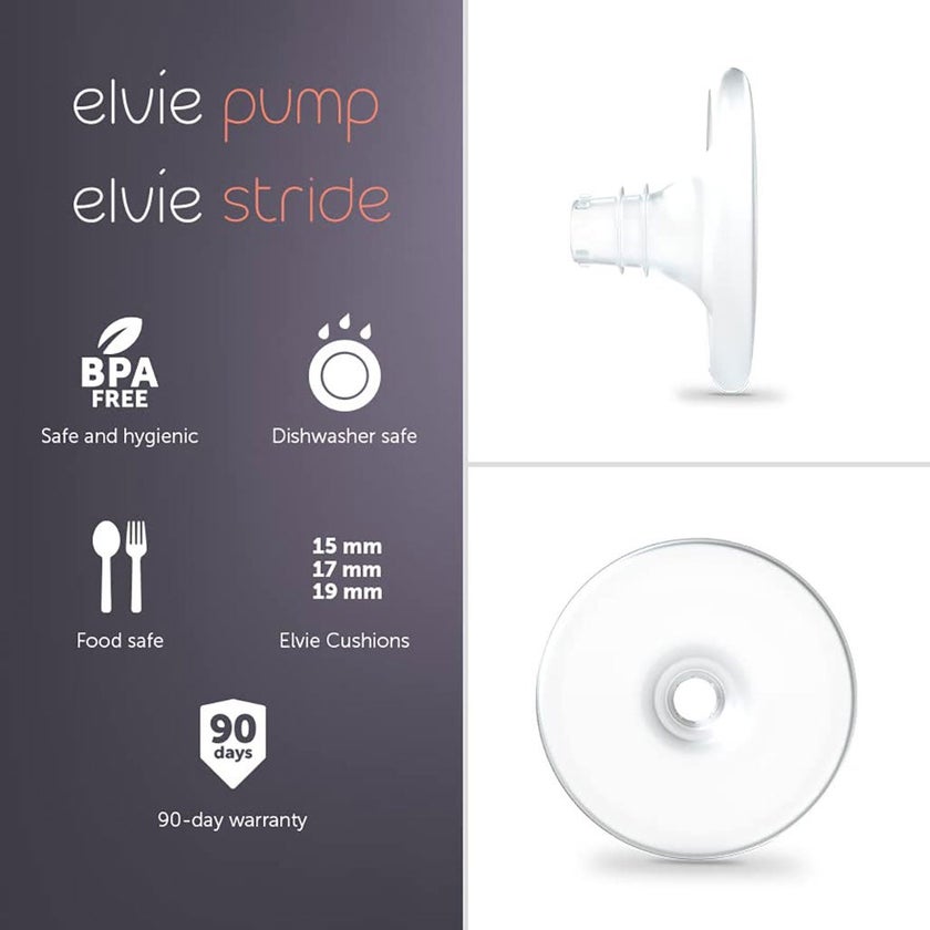Elvie Soft Silicone Nipple Cushions, Size 19mm, Pack of 2's