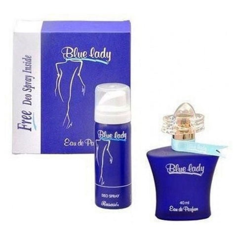Rasasi Blue Lady Gift Set - Rasasi EDP 40ml + Rasasi Deo Spray 50ml