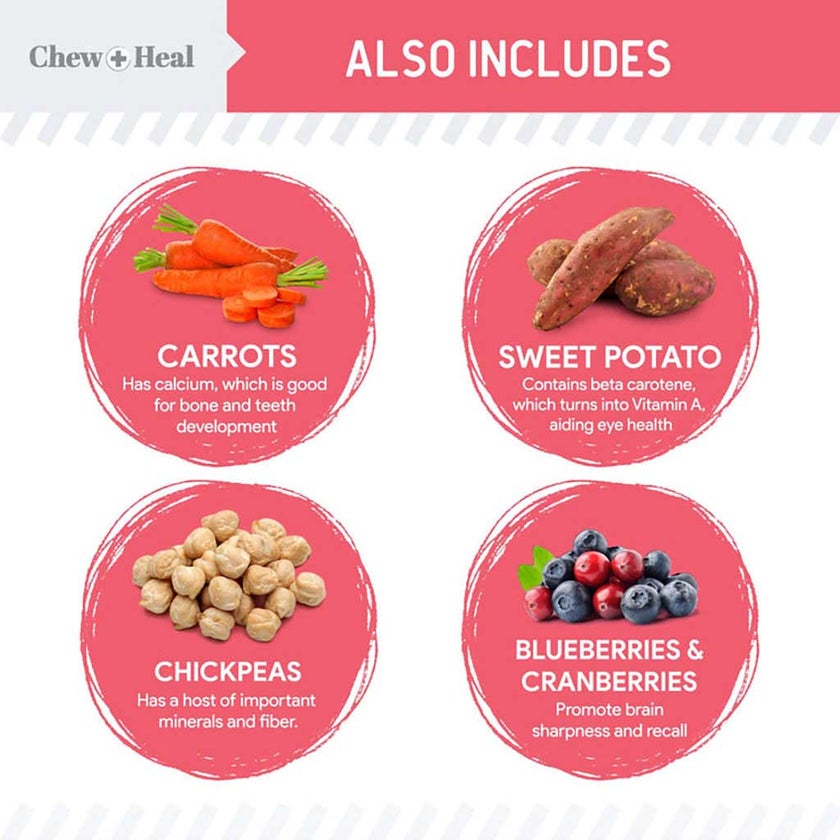 Chew + Heal Salmon Soft & Yummy Treats For Puppies 340g