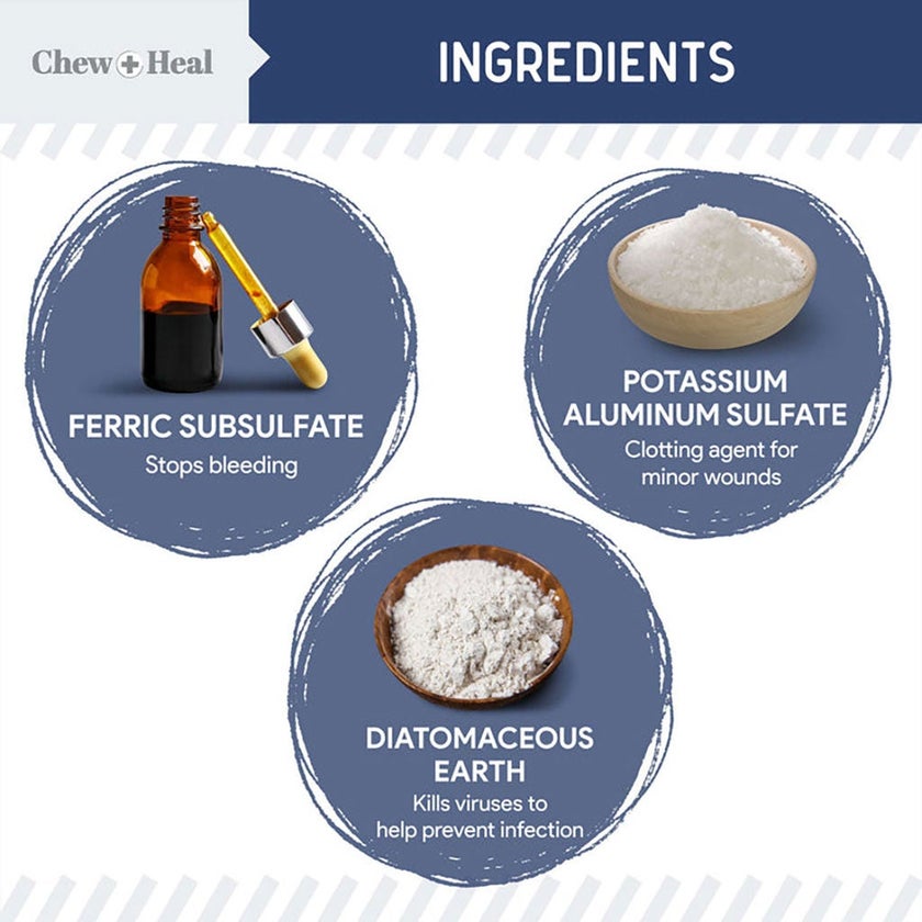 Chew + Heal Hemostat Styptic Powder For Pets 45g