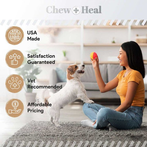 Chew + Heal Stop The Poo Peanut Butter Flavored Soft Chews For Dogs, Pack of 120's